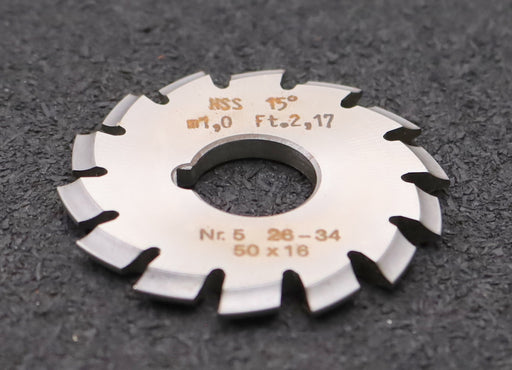 Bild des Artikels DOLD-Zahnformfräser-m=-1mm-No.-5-für-Z=-25-34-EGW-15°-gear-profile-cutter