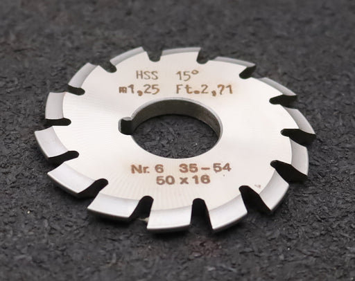 Bild des Artikels DOLD-Zahnformfräser-m=-1,25mm-No.-6-für-Z=-35-54-EGW-15°-gear-profile-cutter