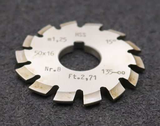 Bild des Artikels DOLD-Zahnformfräser-m=-1,25mm-No.-8-für-Z=-135-00-EGW-15°-gear-profile-cutter