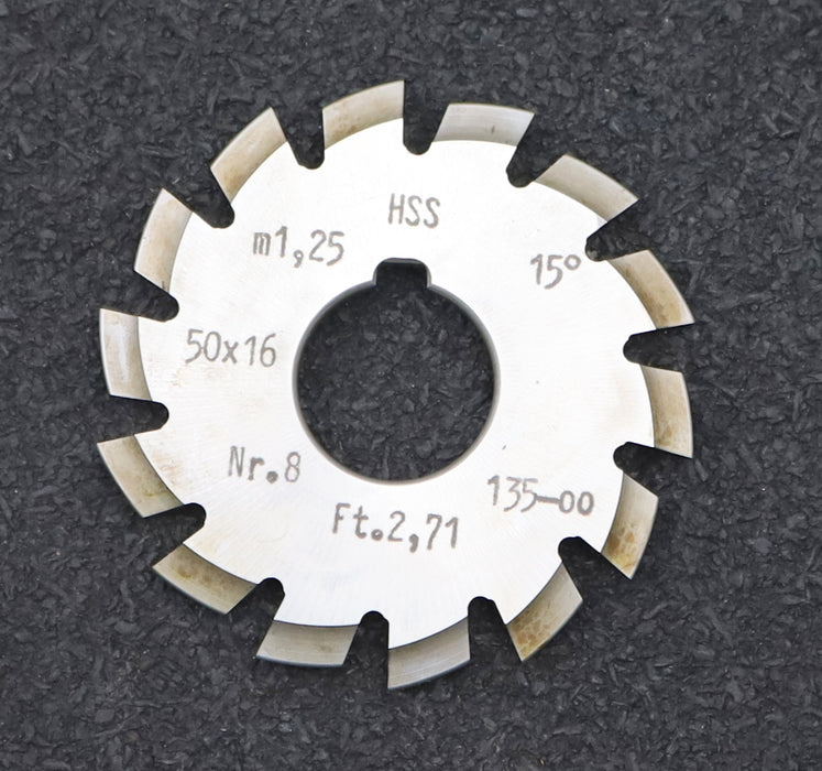 Bild des Artikels DOLD-Zahnformfräser-m=-1,25mm-No.-8-für-Z=-135-00-EGW-15°-gear-profile-cutter