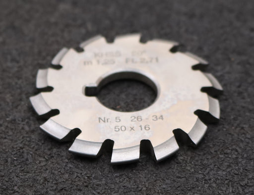 Bild des Artikels DOLD-Zahnformfräser-m=-1,25mm-No.-5-für-Z=-26-34-EGW-20°-gear-profile-cutter