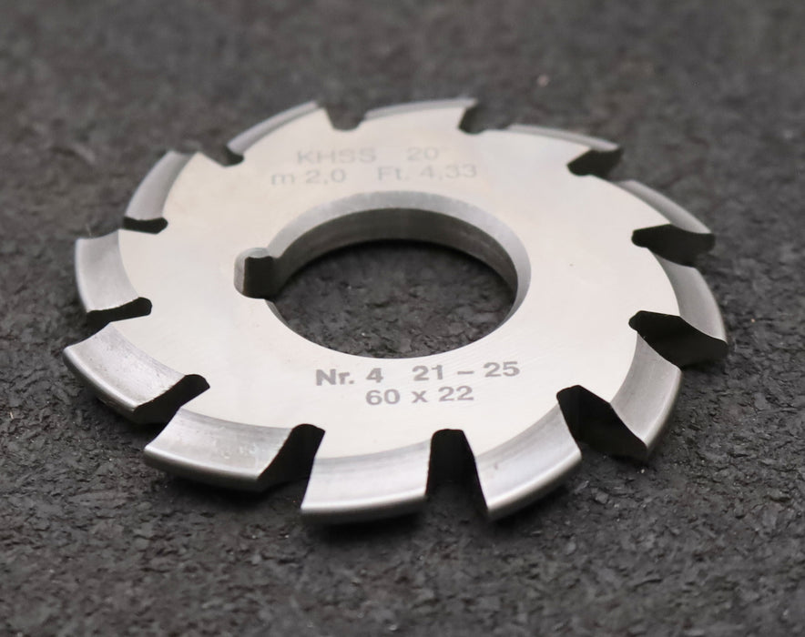 Bild des Artikels DOLD-Zahnformfräser-m=-2mm-No.-4-für-Z=-21-25-EGW-20°-gear-profile-cutter