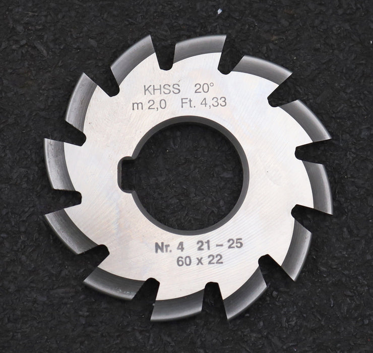 Bild des Artikels DOLD-Zahnformfräser-m=-2mm-No.-4-für-Z=-21-25-EGW-20°-gear-profile-cutter