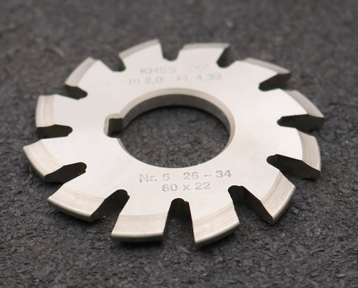 Bild des Artikels DOLD-Zahnformfräser-m=-2mm-No.-5-für-Z=-26-34-EGW-20°-gear-profile-cutter