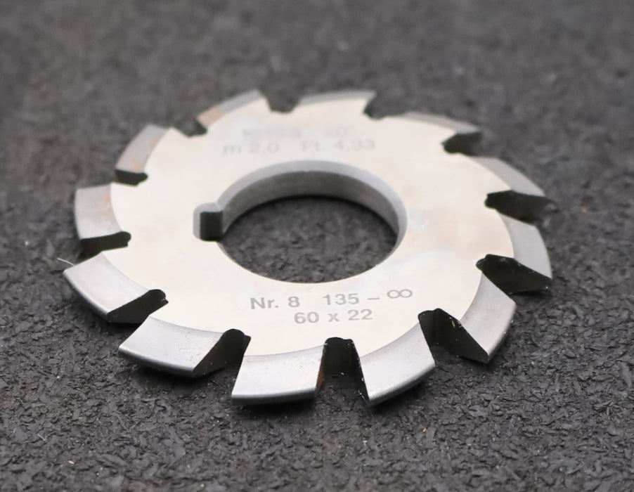 Bild des Artikels DOLD-Zahnformfräser-m=-2mm-No.-8-für-Z=-135-00-EGW-20°-gear-profile-cutter