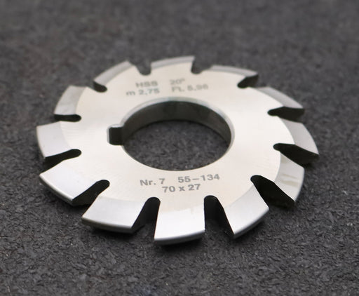 Bild des Artikels DOLD-Zahnformfräser-m=-2,75mm-No.-7-für-Z=-55-134-EGW-20°-gear-profile-cutter