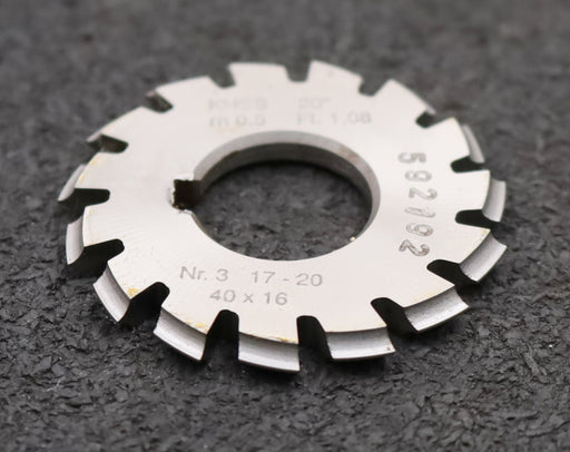 Bild des Artikels DOLD-Zahnformfräser-m=-0,5mm-No.-3-für-Z=-17-20-EGW-20°-gear-profile-cutter