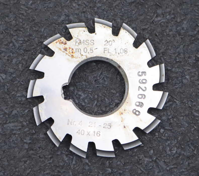 Bild des Artikels DOLD-Zahnformfräser-m=-0,5mm-No.-4-für-Z=-21-25-EGW-20°-gear-profile-cutter