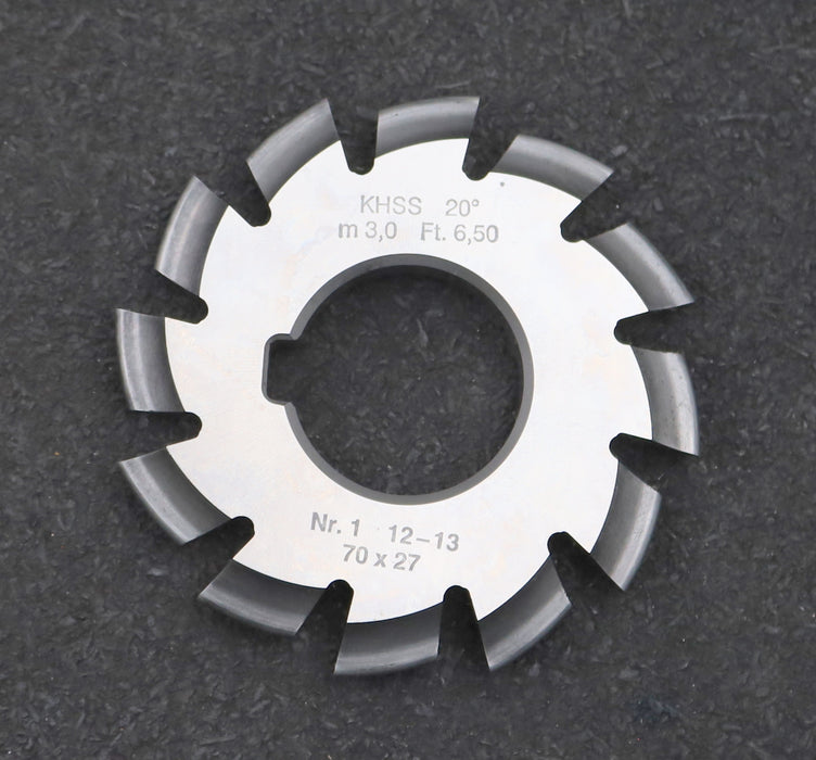 Bild des Artikels DOLD-Zahnformfräser-m=-3mm-No.-1-für-Z=-12-13-EGW-20°-gear-profile-cutter