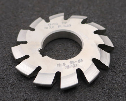 Bild des Artikels DOLD-Zahnformfräser-m=-3mm-No.-6-für-Z=-35-54-EGW-20°-gear-profile-cutter