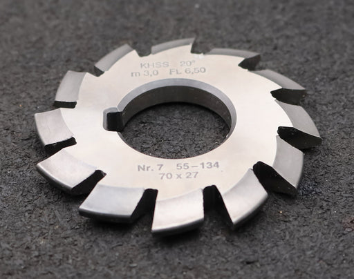 Bild des Artikels DOLD-Zahnformfräser-m=-3mm-No.-7-für-Z=-55-134-EGW-20°-gear-profile-cutter