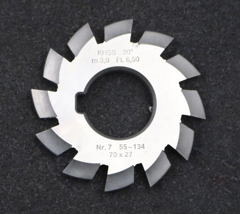 Bild des Artikels DOLD-Zahnformfräser-m=-3mm-No.-7-für-Z=-55-134-EGW-20°-gear-profile-cutter