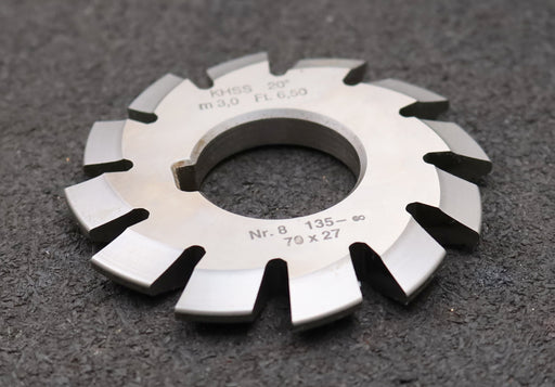 Bild des Artikels DOLD-Zahnformfräser-m=-3mm-No.-8-für-Z=-135-00-EGW-20°-gear-profile-cutter