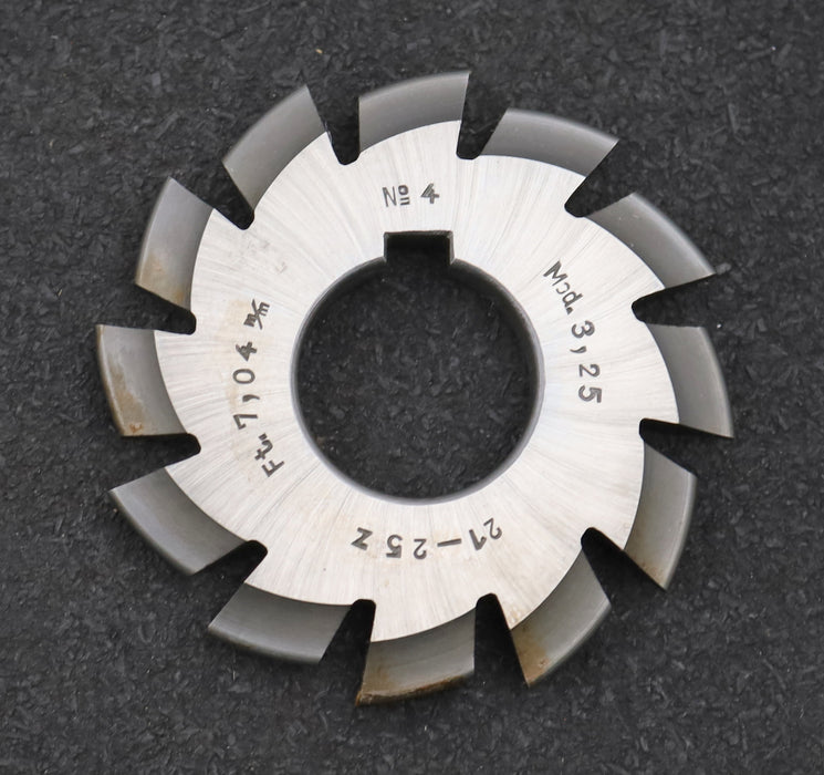 Bild des Artikels DOLD-Zahnformfräser-m=-3,25mm-No.-4-für-Z=-21-25-EGW-20°-gear-profile-cutter