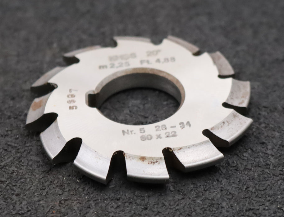 Bild des Artikels DOLD-Zahnformfräser-m=-2,25mm-No.-5-für-Z=-26-34-EGW-20°-gear-profile-cutter