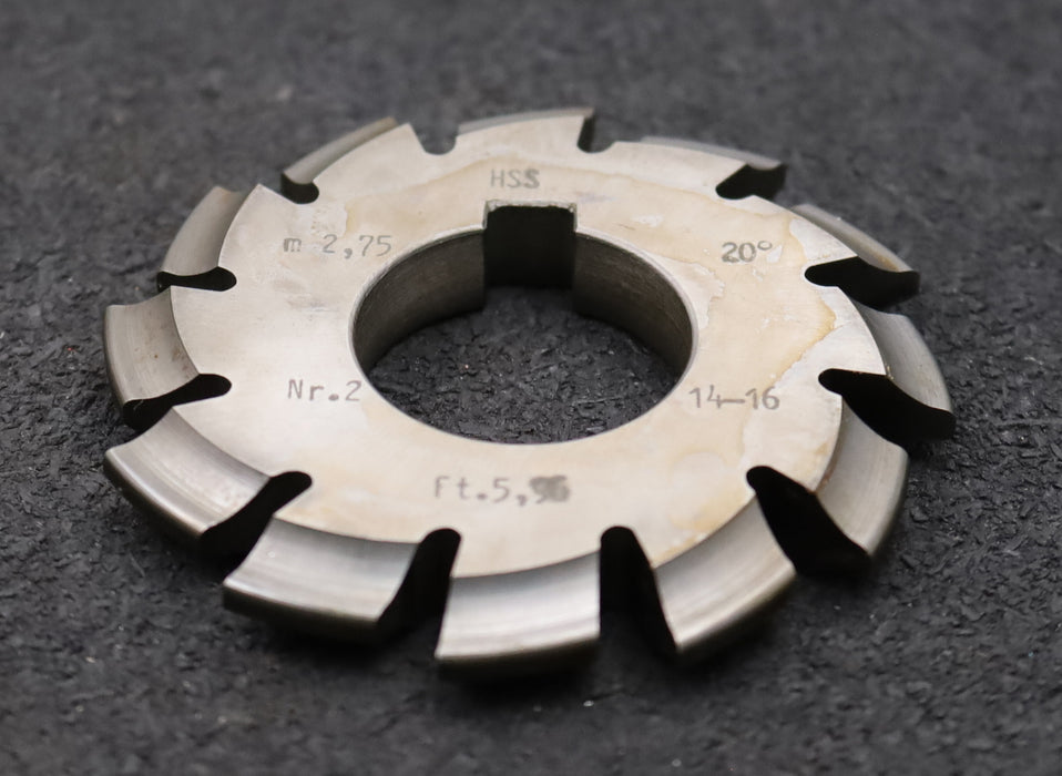 Bild des Artikels DOLD-Zahnformfräser-m=-2,75mm-No.-2-für-Z=-14-16-EGW-20°-gear-profile-cutter