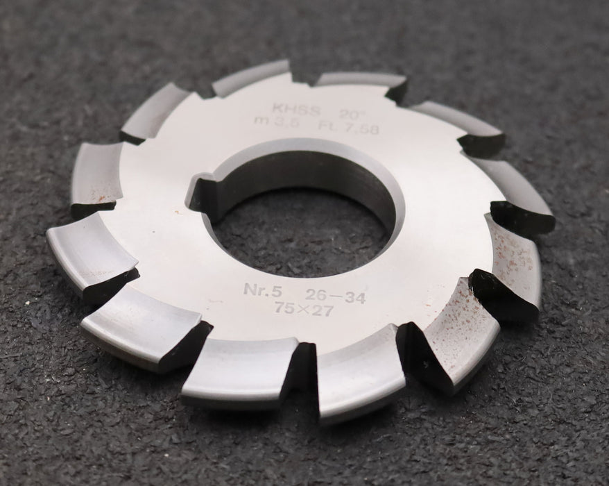 Bild des Artikels DOLD-Zahnformfräser-m=-3,5mm-No.-5-für-Z=-26-34-EGW-20°-gear-profile-cutter