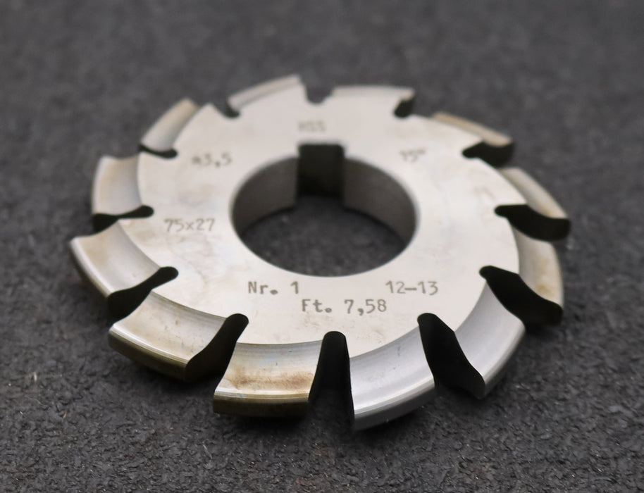 Bild des Artikels DOLD-Zahnformfräser-m=-3,5mm-No.-1-für-Z=-12-13-EGW-15°-gear-profile-cutter