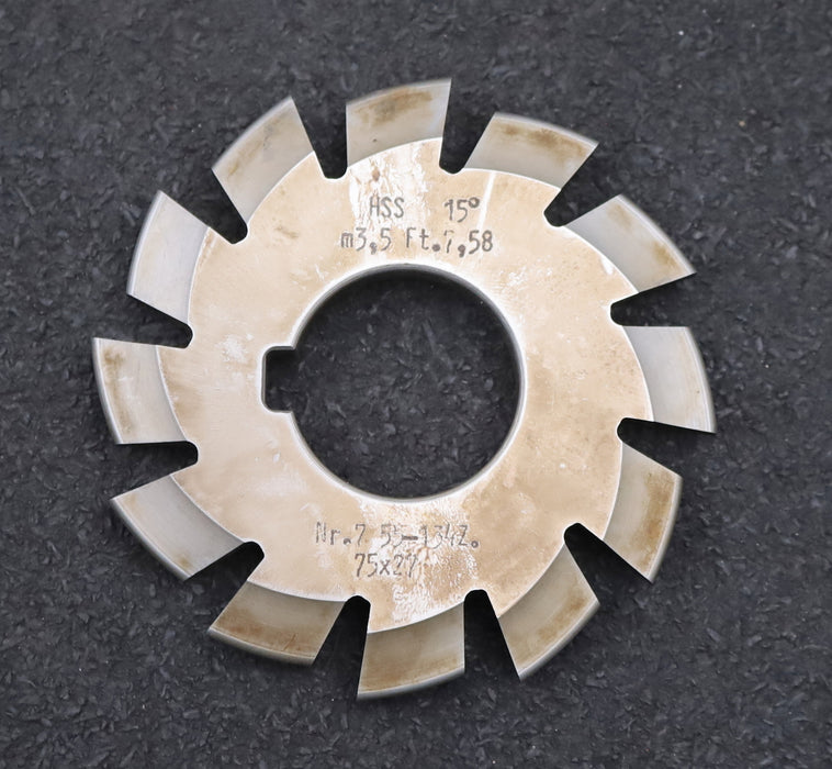 Bild des Artikels DOLD-Zahnformfräser-m=-3,5mm-No.-6-für-Z=-55-134-EGW-15°-gear-profile-cutter