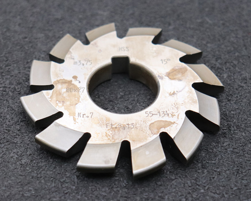 Bild des Artikels DOLD-Zahnformfräser-m=-3,75mm-No.-7-für-Z=-55-134-EGW-15°-gear-profile-cutter