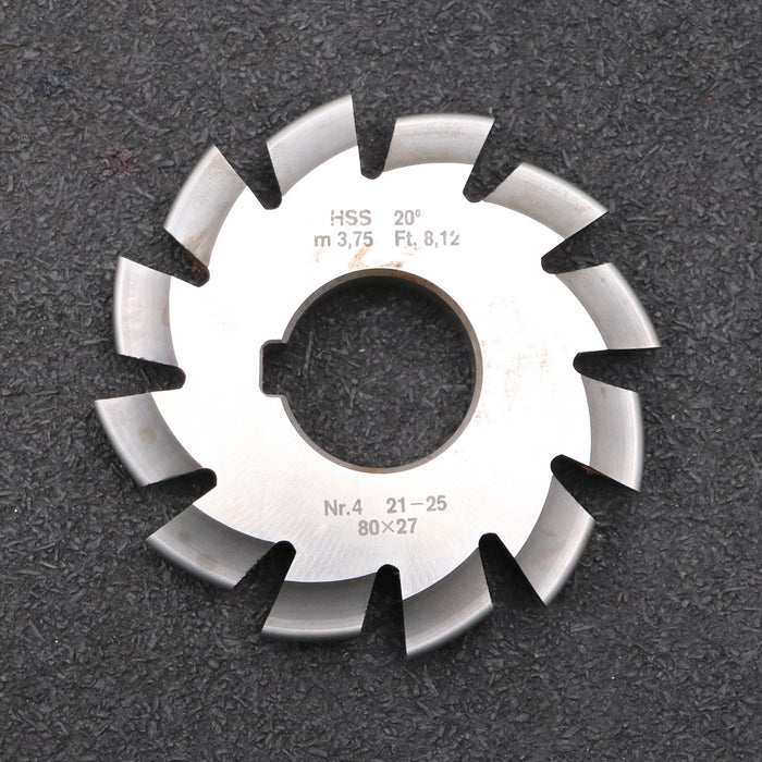 Bild des Artikels DOLD-Zahnformfräser-m=-3,75mm-No.-4-für-Z=-17-20-EGW-20°-Ø80x27mm