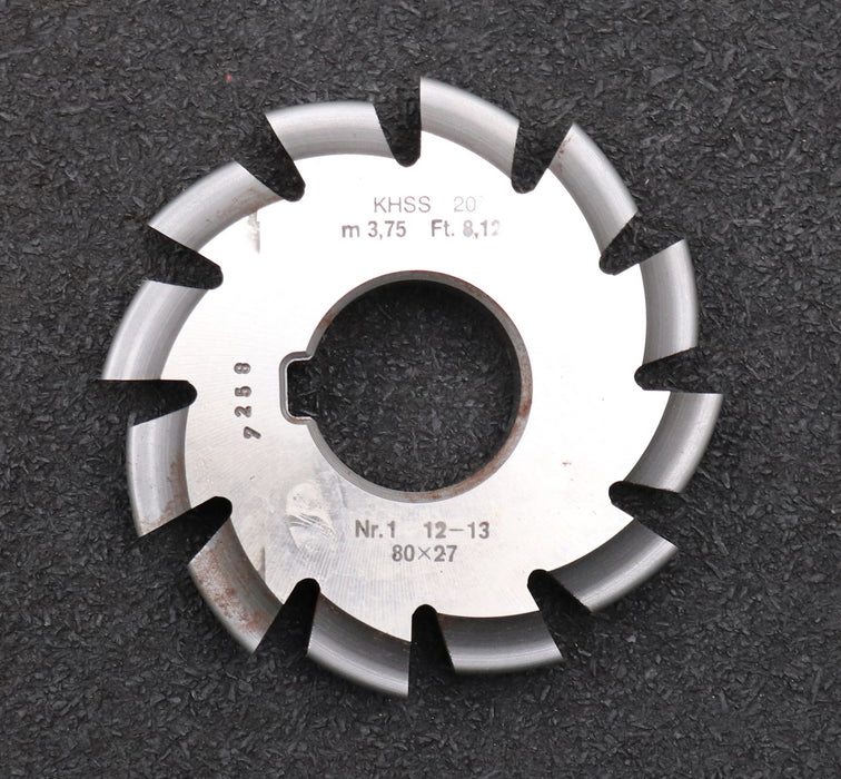 Bild des Artikels DOLD-Zahnformfräser-m=-3,75mm-No.-1-für-Z=-14-16-EGW-20°-gear-profile-cutter