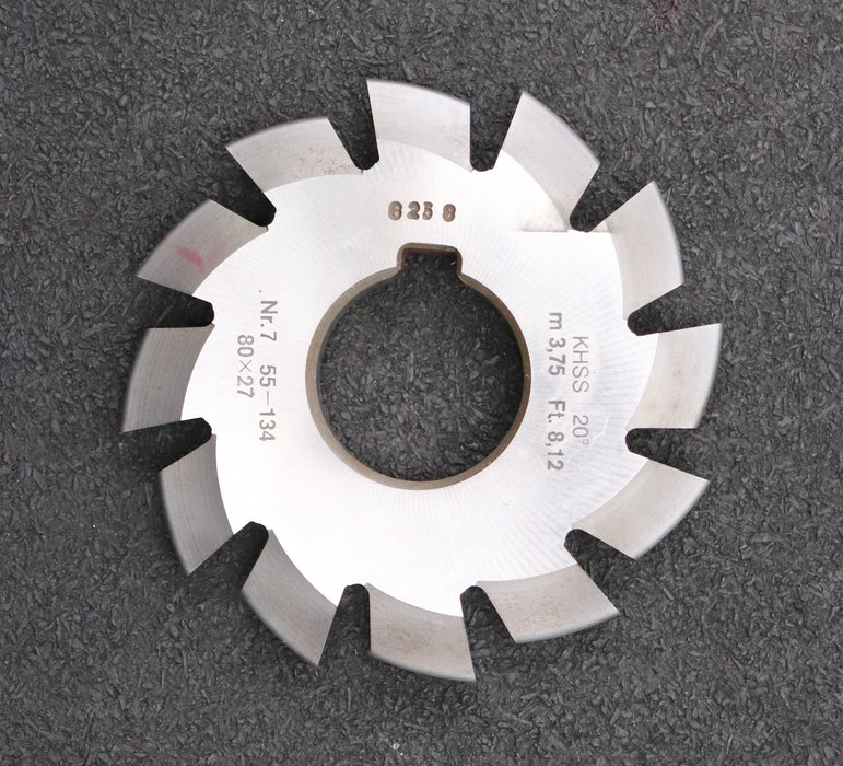 Bild des Artikels DOLD-Zahnformfräser-m=-3,75mm-No.-7-für-Z=-55-134-EGW-20°-gear-profile-cutter