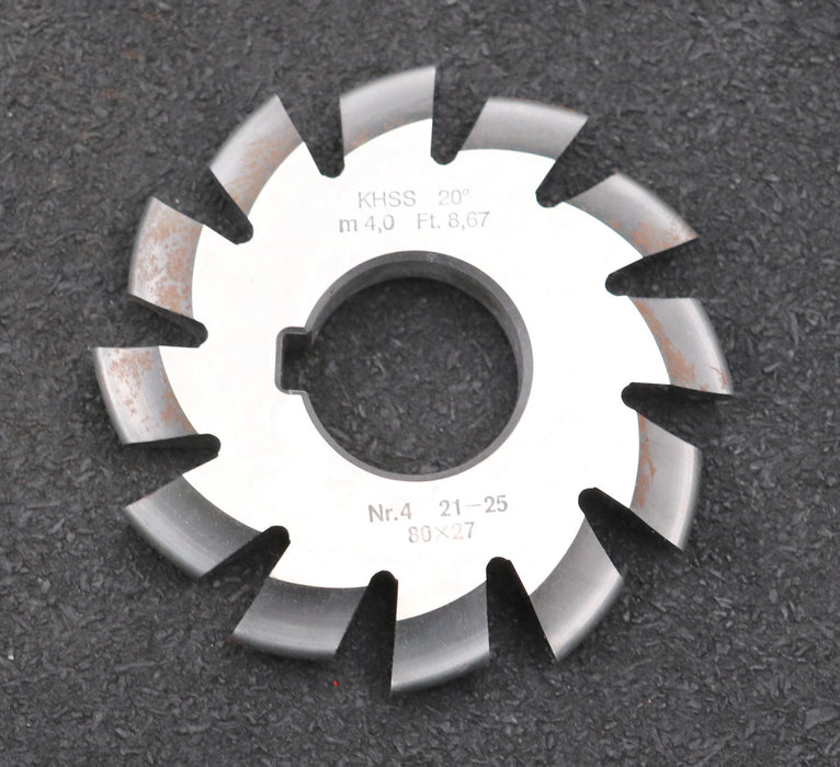 Bild des Artikels DOLD-Zahnformfräser-m=-4mm-No.-4-für-Z=-21-25-EGW-20°-gear-profile-cutter