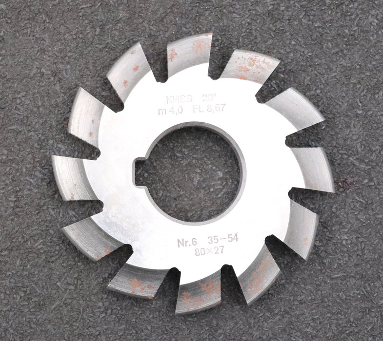 Bild des Artikels DOLD-Zahnformfräser-m=-4mm-No.-6-für-Z=-35-54-EGW-20°-gear-profile-cutter