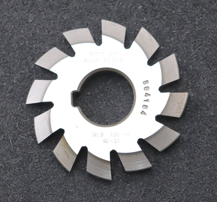 Bild des Artikels DOLD-Zahnformfräser-m=-4mm-No.-8-für-Z=-134-00-EGW-20°-gear-profile-cutter