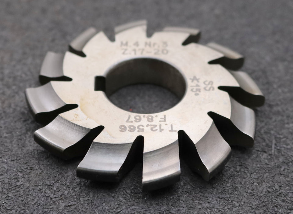 Bild des Artikels DOLD-Zahnformfräser-m=-4mm-No.-3-für-Z=-17-20-EGW-15°-gear-profile-cutter