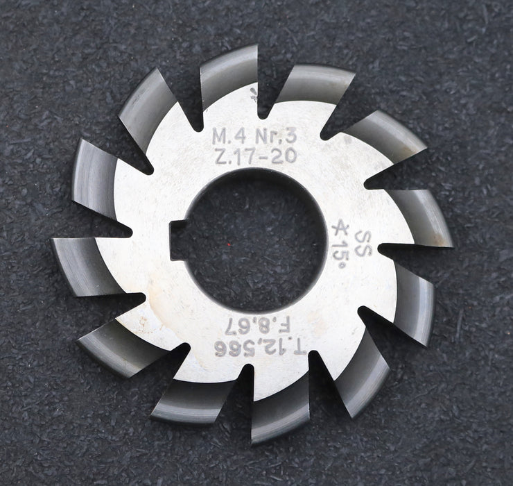 Bild des Artikels DOLD-Zahnformfräser-m=-4mm-No.-3-für-Z=-17-20-EGW-15°-gear-profile-cutter