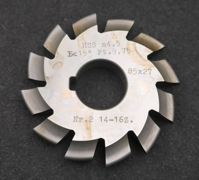 Bild des Artikels DOLD-Zahnformfräser-m=-4,5mm-No.-2-für-Z=-14-16-gear-profile-cutter