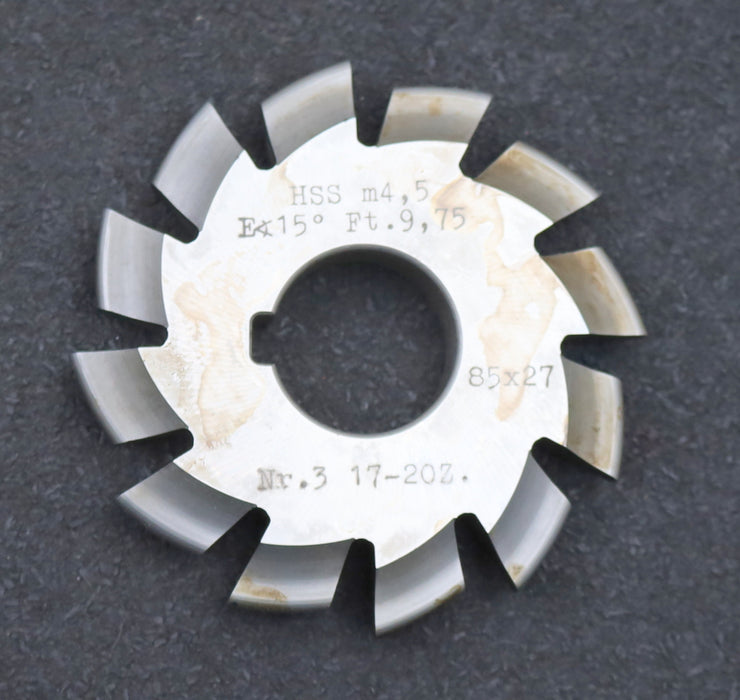 Bild des Artikels DOLD-Zahnformfräser-m=-4,5mm-No.-3-für-Z=-17-20-gear-profile-cutter