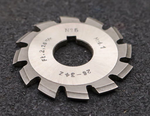 Bild des Artikels DOLD-Zahnformfräser-m=-1mm-No.-5-für-Z=-26-34-EGW-20°-gear-profile-cutter