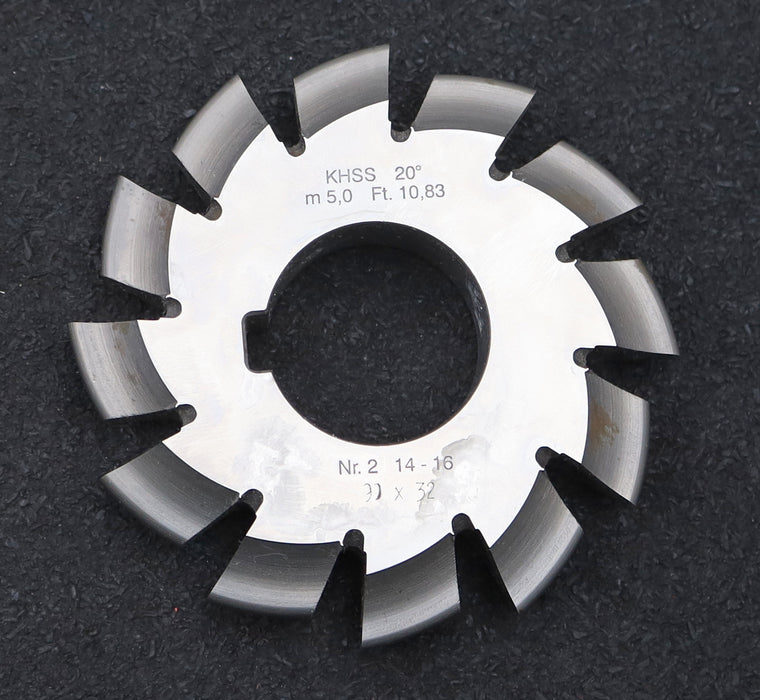 Bild des Artikels DOLD-Zahnformfräser-m=-5mm-No.-2-für-Z=-14-16-EGW-20°-gear-profile-cutter