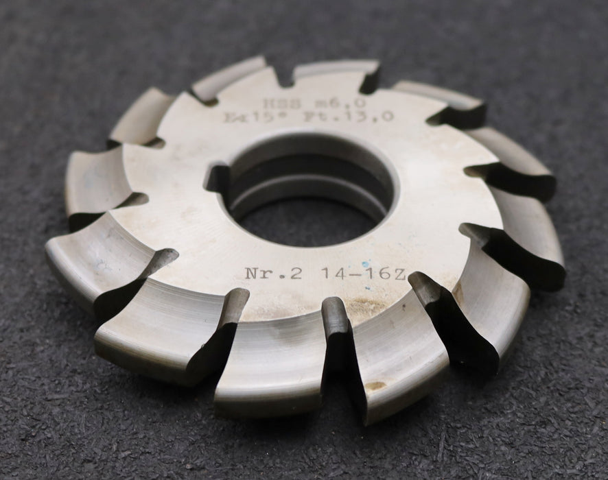 Bild des Artikels DOLD-Zahnformfräser-m=-6mm-No.-2-für-Z=-14-16-EGW-15°-gear-profile-cutter