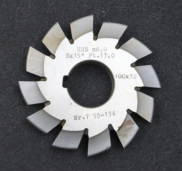 Bild des Artikels DOLD-Zahnformfräser-m=-6mm-No.-7-für-Z=-55-134-EGW-15°-gear-profile-cutter