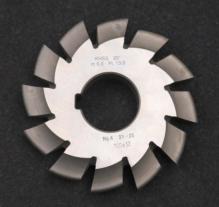 Bild des Artikels DOLD-Zahnformfräser-m=-6mm-No.-4-für-Z=-21-25-EGW-20°-gear-profile-cutter