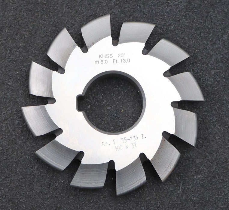 Bild des Artikels DOLD-Zahnformfräser-m=-6mm-No.-7-für-Z=-55-134-EGW-20°-gear-profile-cutter