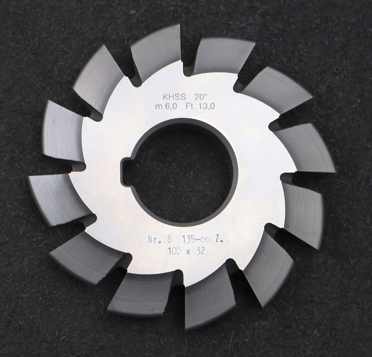 Bild des Artikels DOLD-Zahnformfräser-m=-6mm-No.-8-für-Z=-135-00-EGW-20°-gear-profile-cutter