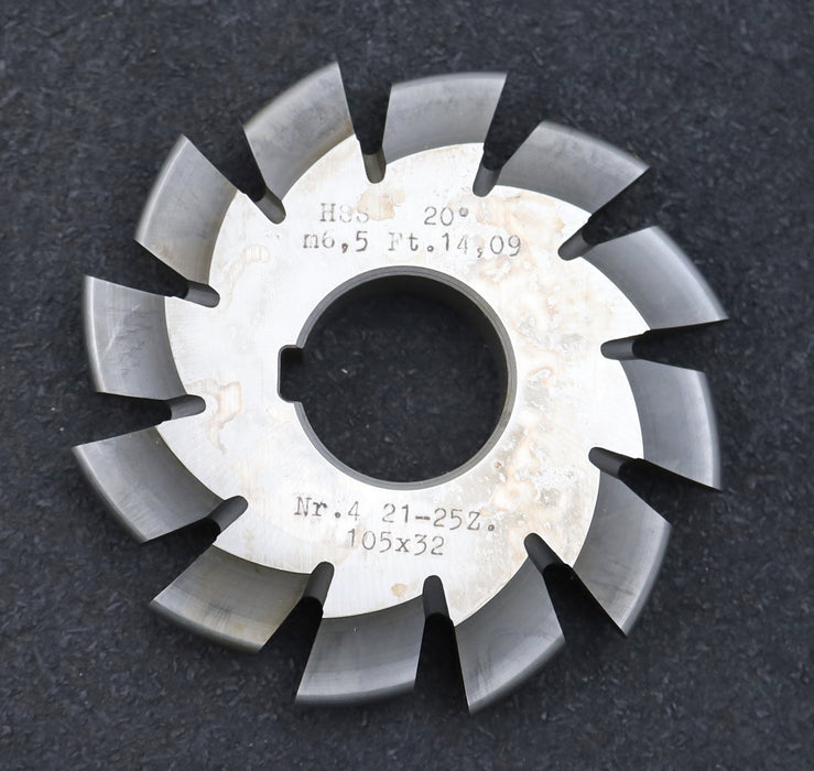 Bild des Artikels DOLD-Zahnformfräser-m=-6,5mm-No.-4-für-Z=-21-25-EGW-20°-gear-profile-cutter