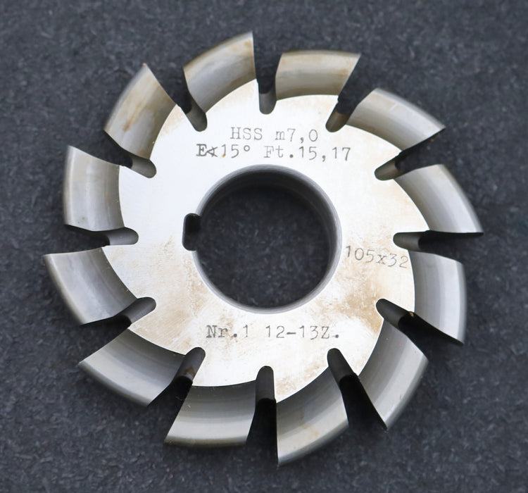 Bild des Artikels DOLD-Zahnformfräser-m=-7mm-No.-1-für-Z=-12-13-EGW-15°-gear-profile-cutter