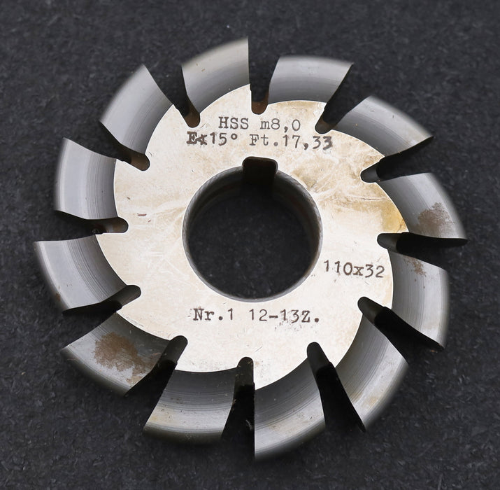 Bild des Artikels DOLD-Zahnformfräser-m=-8mm-No.-1-für-Z=-12-13-EGW-15°-gear-profile-cutter