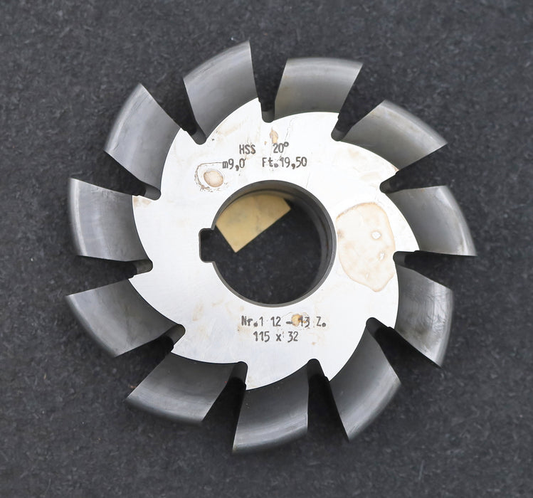 Bild des Artikels DOLD-Zahnformfräser-m=-9mm-No.-1-für-Z=-12-13-EGW-20°-Ø115x32mm-LKN