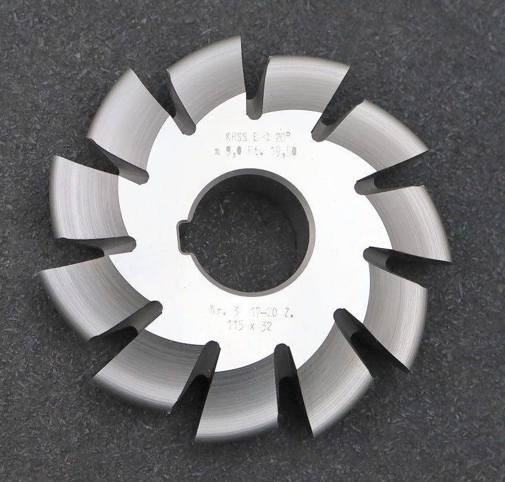 Bild des Artikels DOLD-Zahnformfräser-m=-9mm-No.-3-für-Z=-17-20-EGW-20°-gear-profile-cutter