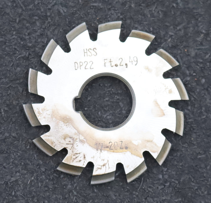 Bild des Artikels DOLD-Zahnformfräser-D.P.=-22-No.-6-für-Z=-17-20-EGW-20°-gear-profile-cutter