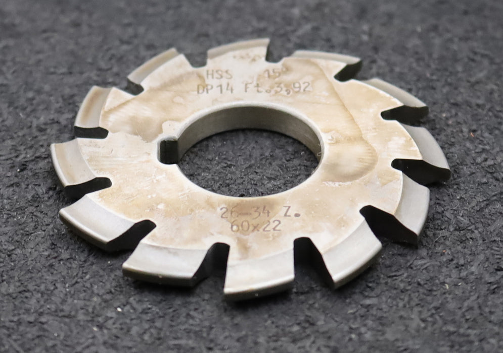 Bild des Artikels DOLD-Zahnformfräser-D.P.=-14-No.-4-für-Z=-26-34-EGW-15°-gear-profile-cutter