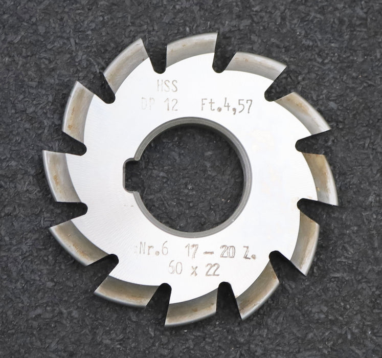 Bild des Artikels DOLD-Zahnformfräser-D.P.=-12-No.-6-für-Z=-17-20-EGW-20°-gear-profile-cutter