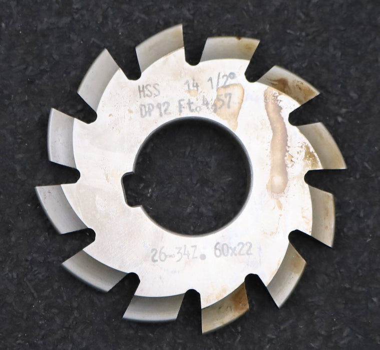 Bild des Artikels DOLD-Zahnformfräser-D.P.=-12-No.-4-für-Z=-26-34-EGW-14-1/2°-gear-profile-cutter